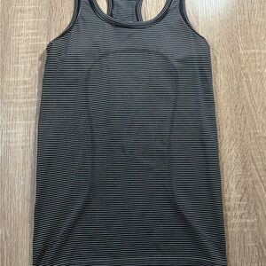 lululemon athletica Black and White Striped Tank Top